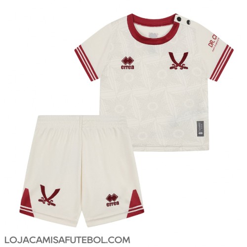 Camisa de Futebol Sheffield United Equipamento Alternativo Infantil 2024-25 Manga Curta (+ Calças curtas)